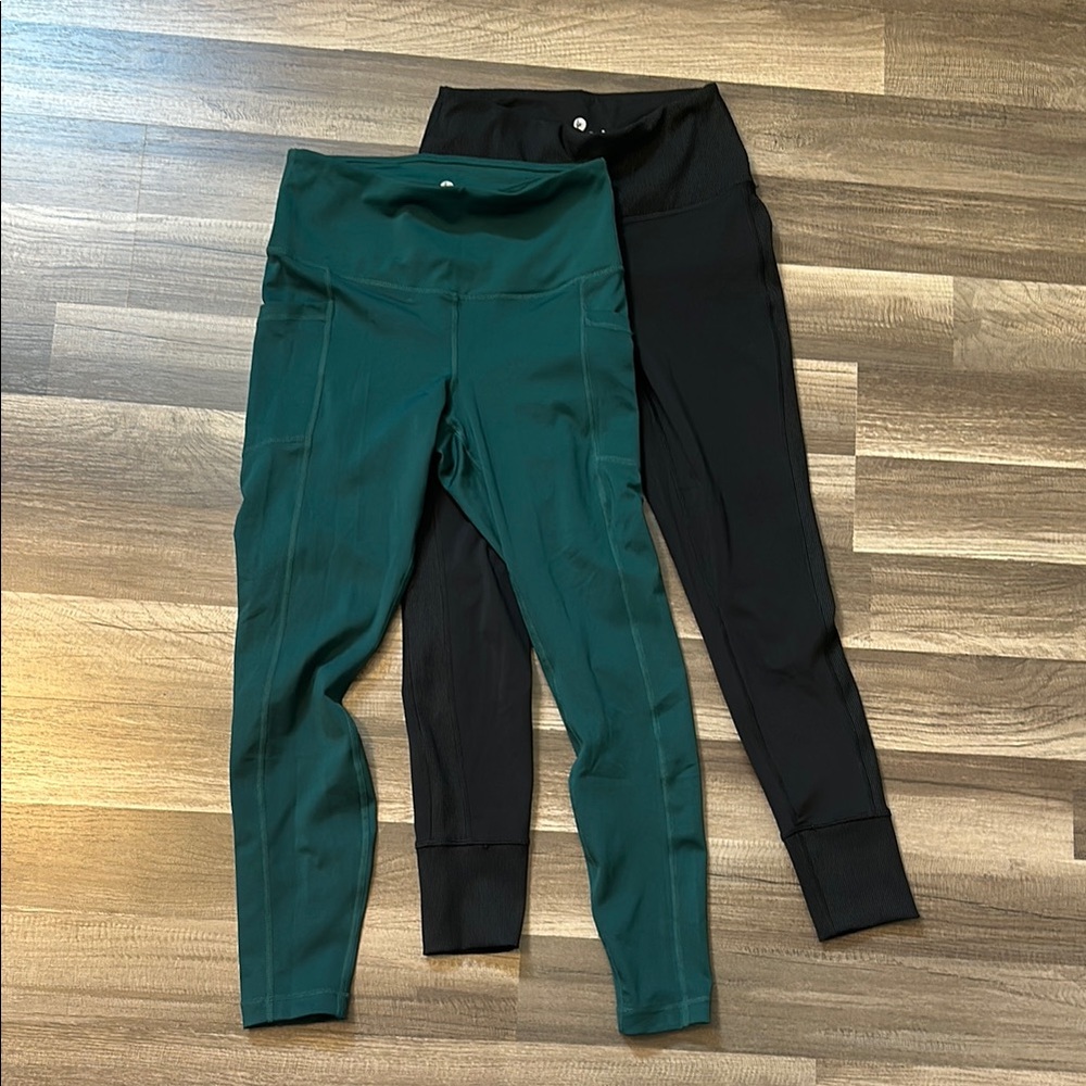 Green and Black Leggings